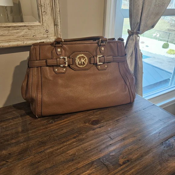 Michael Kors Tan Leather Satchel - Picture 2 of 5